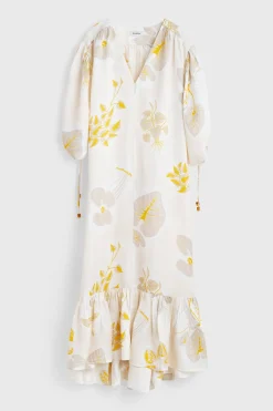 Dakota Leaf Hammered Dress Rodebjer