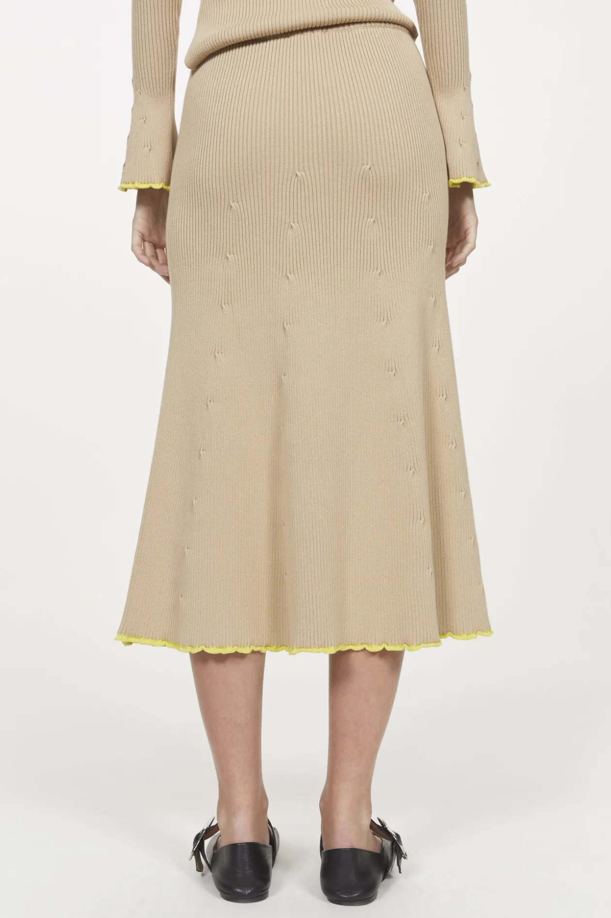 Fly Rib Knitted Skirt Rodebjer