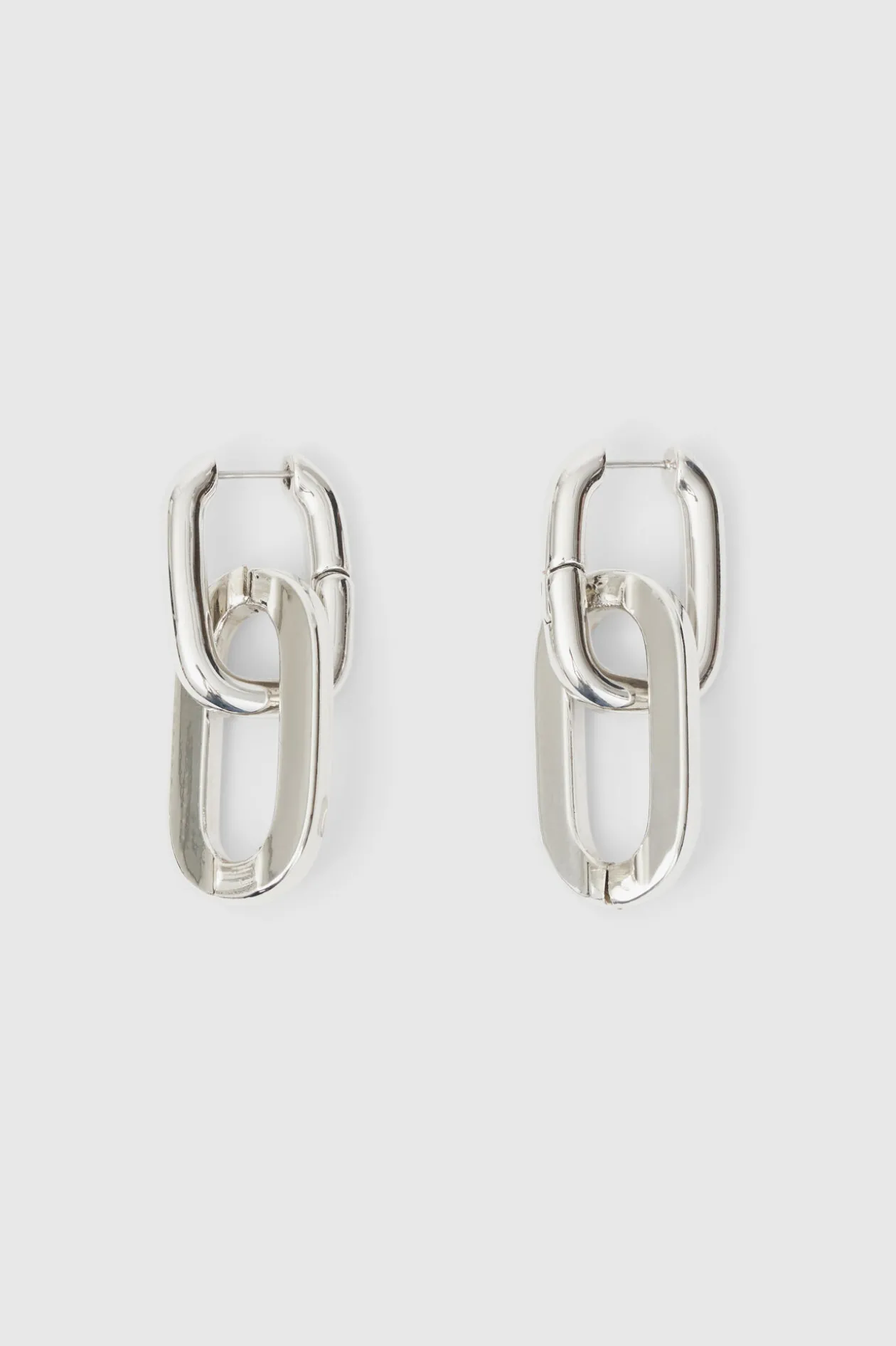 Sphere Plain Metallic Silver Earring Rodebjer